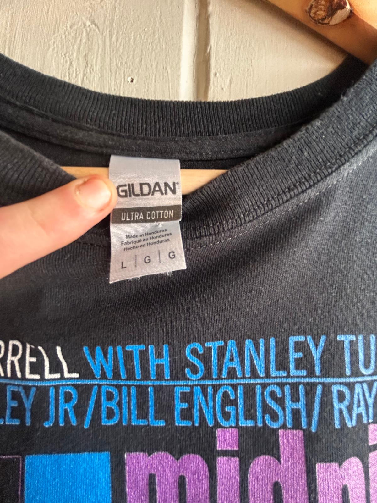 Black Midnight Blues Jazz Graphic T-Shirt