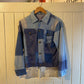 1970s Blue Patchwork Denim Trucker Jacket Coat