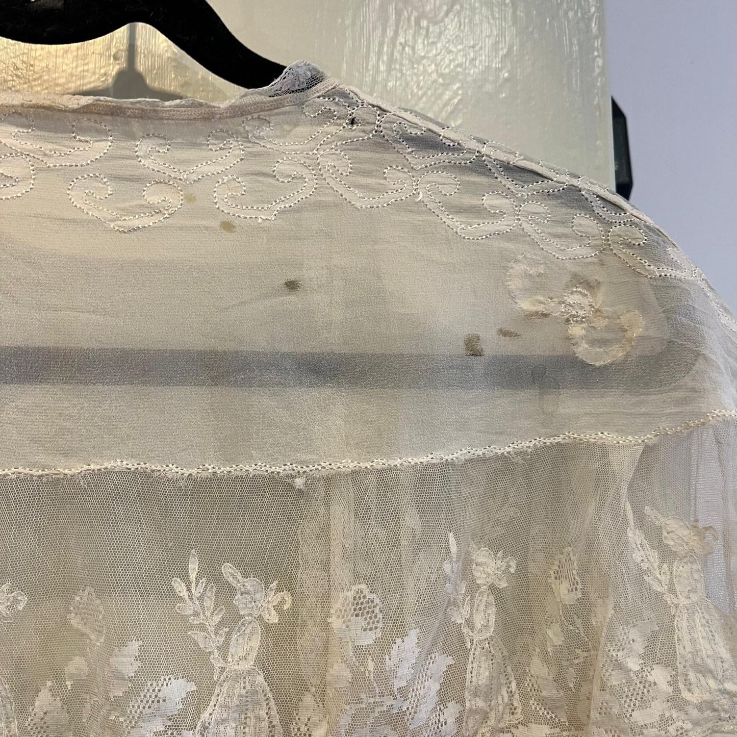 1920s 1930s White Victorian Lace Blouse