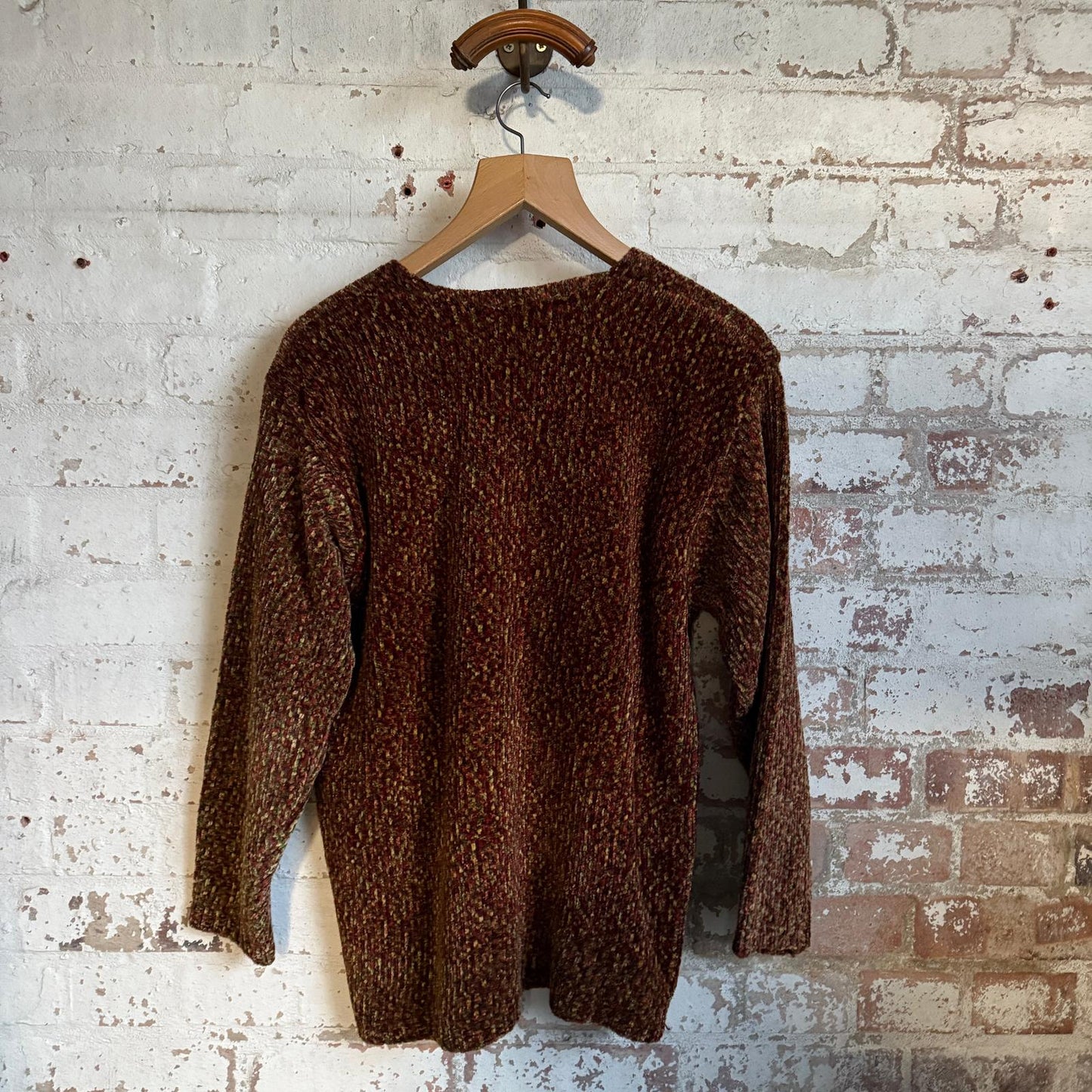 1980s Brown Knitted Spec Jumper