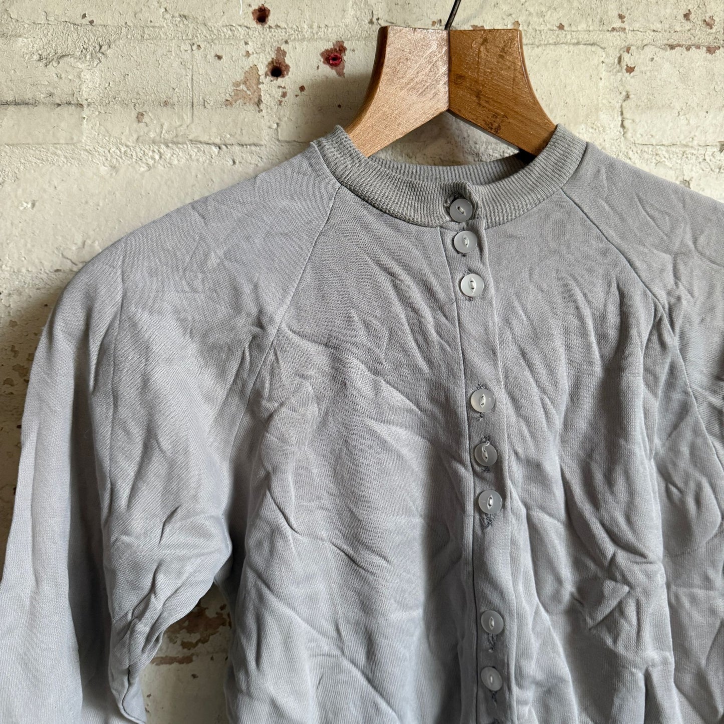 1960s Unusual Grey Button Cardigan Jumper