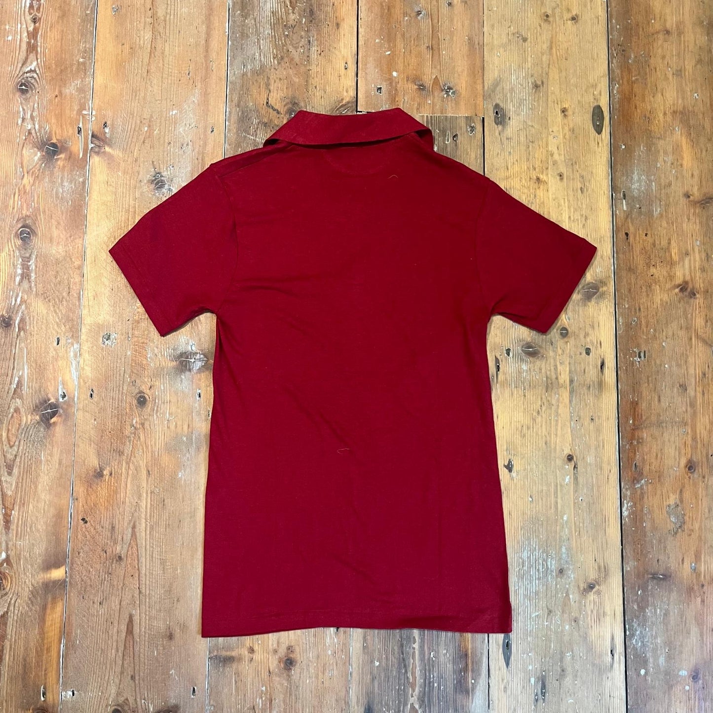 1970s 1980s Red Kappa Polo Shirt Top