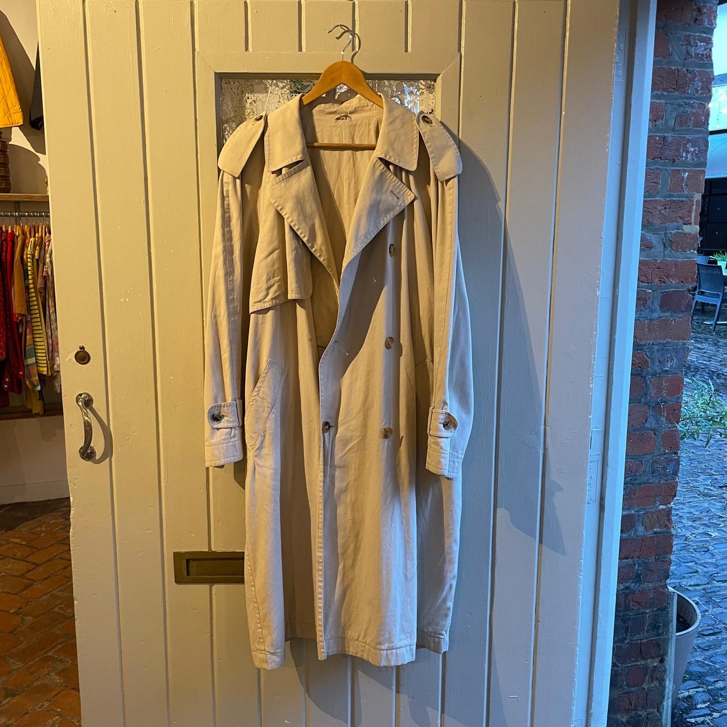 1980s Cream Valentino Trench Mac Coat