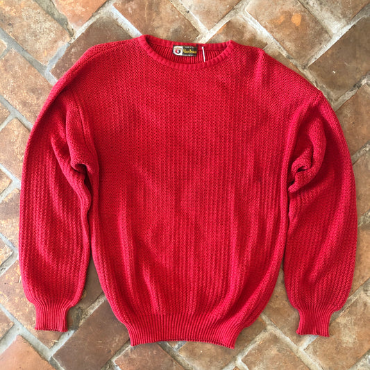 1980s Red Knit Alan Braun Jumper - XL