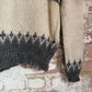 1980s Beige Wool Patterned Knitted Jumper