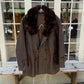 1950s Brown Leather French Barn Jacket Coat