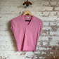 1950s Pink Knitted V-Neck Vest Sweater