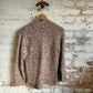 1950s Unusual Brown Knitted Button Pullover Jumper