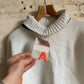 1960s White Roll Neck Knitted Jumper