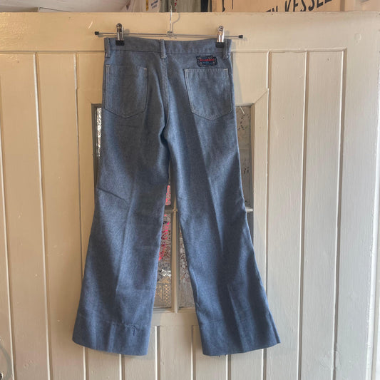 1970s Grey Flared Trousers