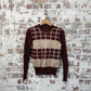 1970s Brown Knitted Patterned Jumper