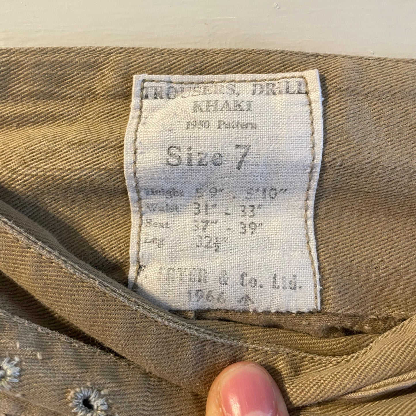 1960s British Military Gurka Khaki Drill Trousers