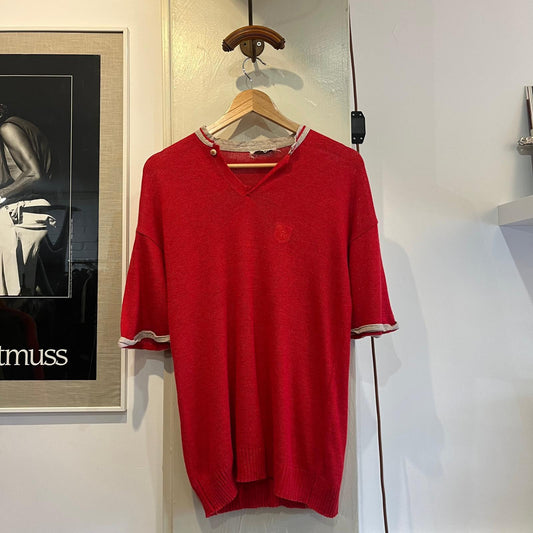 1950s Italian Rayon Knitted Sports Shirt