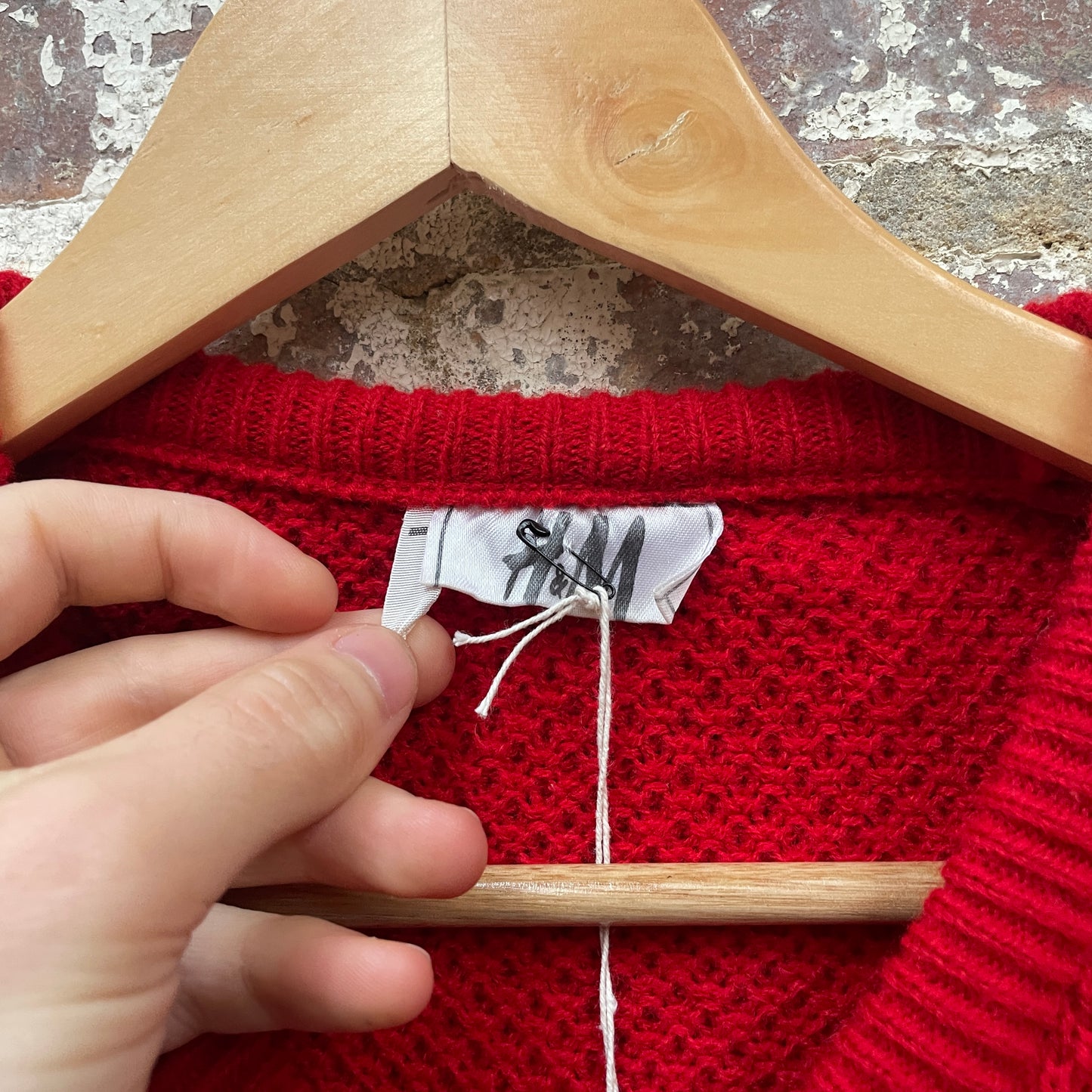 Vintage 1970s 1980s Red Knitted Jumper