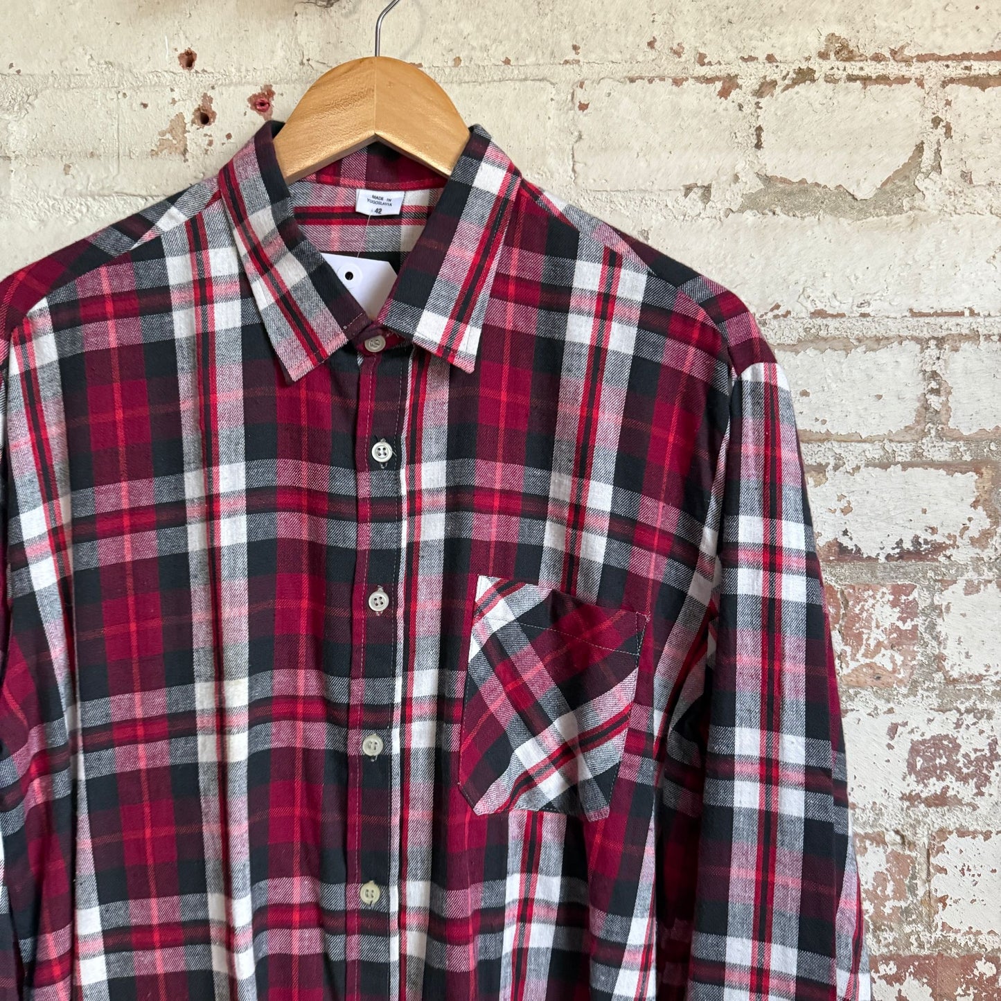 1980s Long Sleeve Red Checkered Shirt