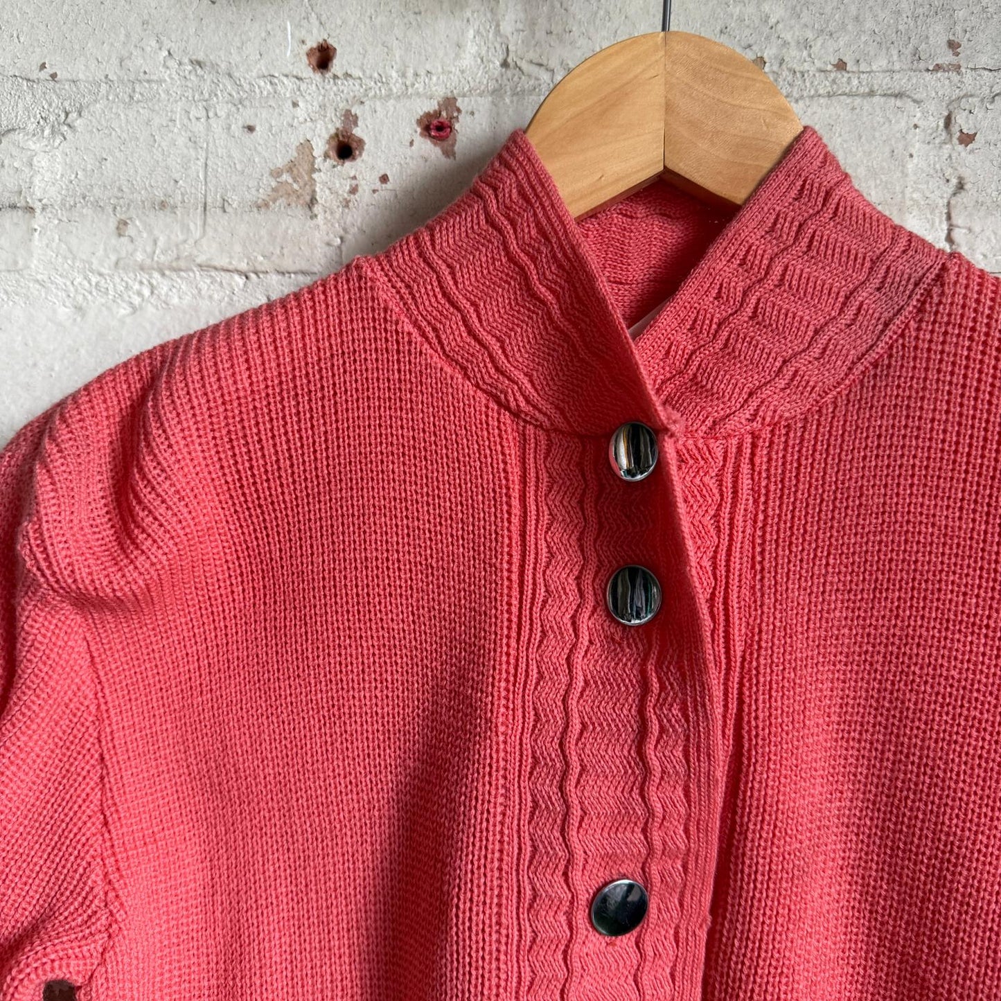 1960s Pink Buttoned Cardigan Jumper