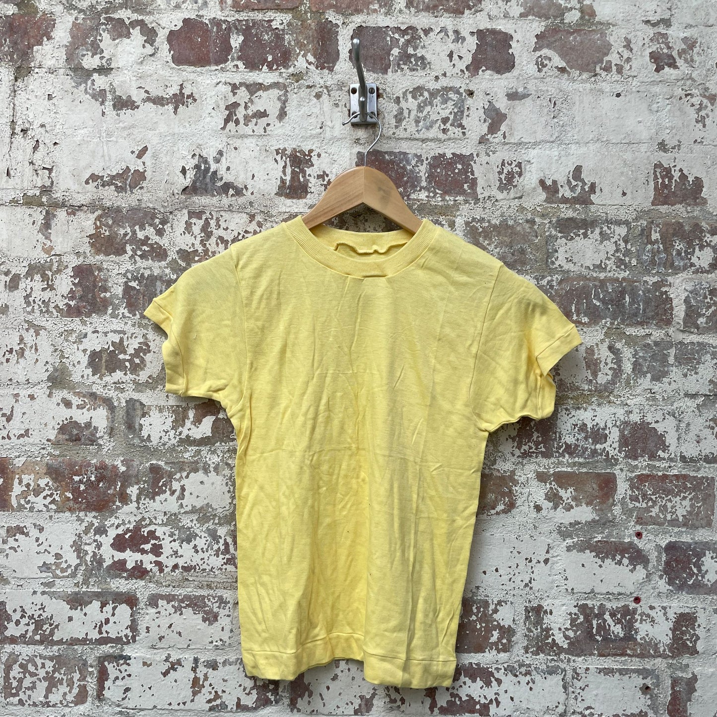 Vintage 1960s Yellow Holstar Raglan Blank T-Shirt