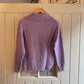 1940s Purple Collared Knitted Wool Jumper