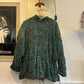 1970s 1980s Green Unusual Padded Italian Jacket