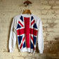 1980s White Union Jack Graphic Sweatshirt