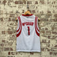White and Red Adidas NBA Rockets Jersey Vest