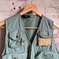 1970s Turquoise Fishing Pocket Tactical Gilet