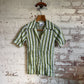 1970s Short-Sleeved Green Striped Shirt
