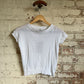 1970s Blank White Ribbed T-Shirt