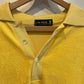 Vintage 1970s 1980s Yellow Towelling Polo Shirt Top