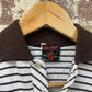 Vintage 1970s 1980s White Striped Polo Shirt Top