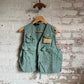 1970s Turquoise Fishing Pocket Tactical Gilet