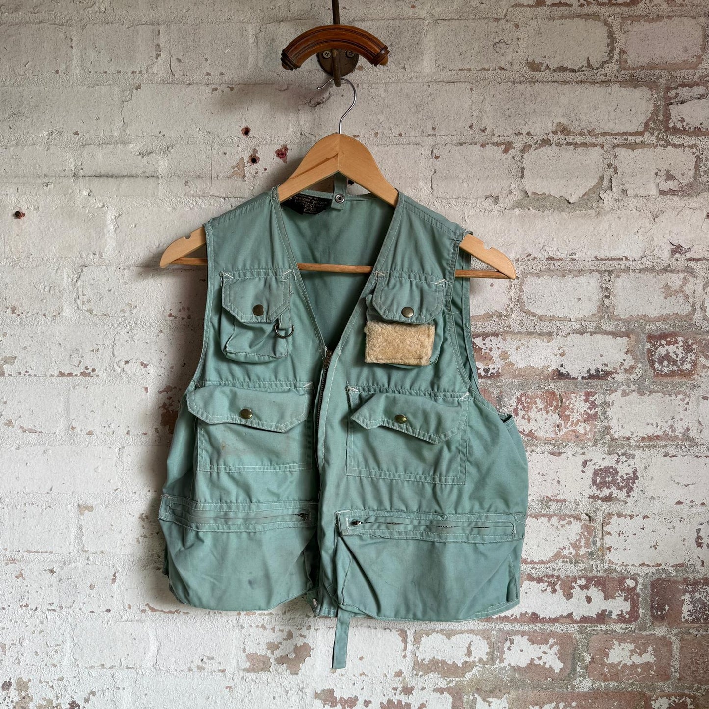 1970s Turquoise Fishing Pocket Tactical Gilet