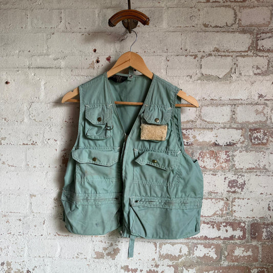 1970s Turquoise Fishing Pocket Tactical Gilet