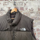 2000s Brown North Face Puffer Gilet Jacket